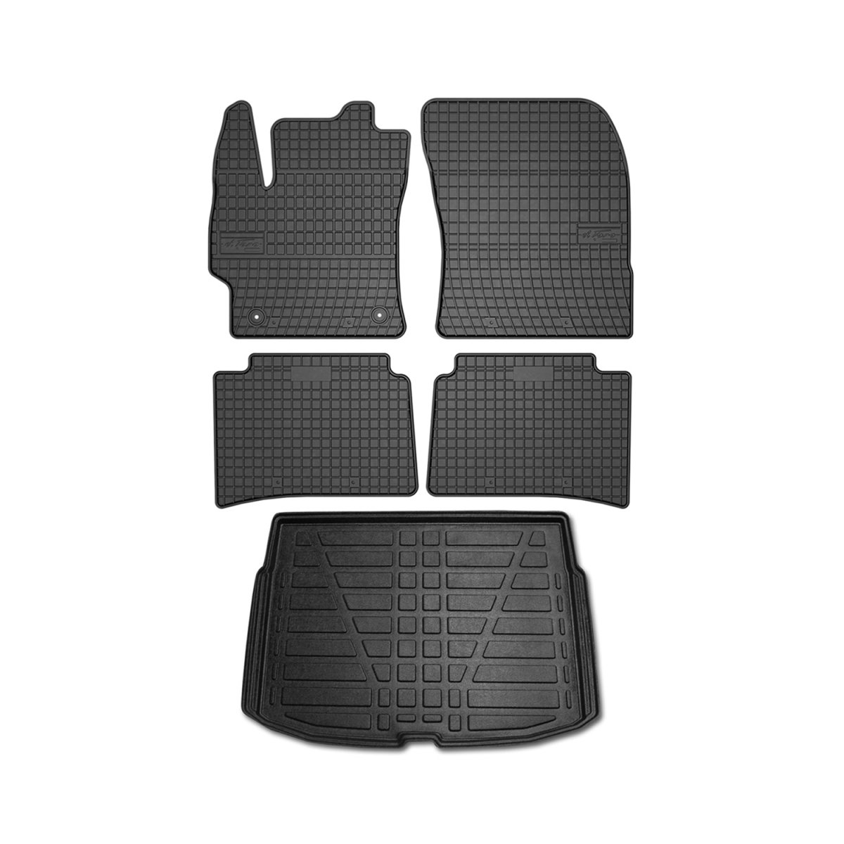 Toyota Corolla Floor-Trunk Mats - Omac - El-Toro & YPS - Black - 2019